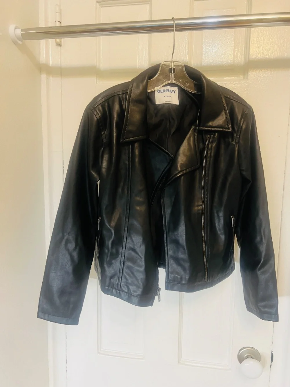 Old Navy black moto